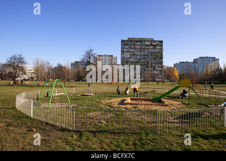 Mehrfamilienhäuser. Wroclaw, Polen. Stockfoto