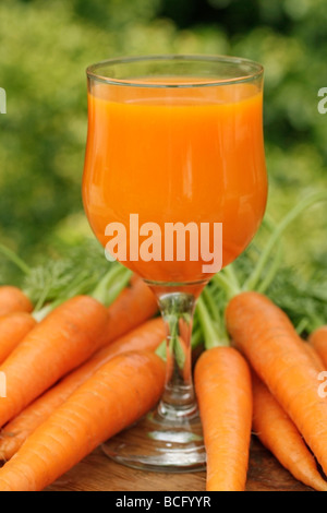 Karottensaft Stockfoto
