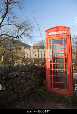 Alten Telefonzelle, oberen stand, Edale und Kinder Scout in Derbyshire Peak district Stockfoto