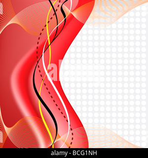 Zusammenfassung Hintergrund mit dekorativen elegante Wellenlinien feine Mischungen und Platz für Ihren eigenen Text hinzufügen Stockfoto