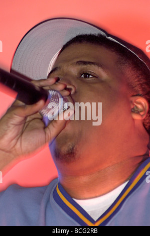 De La Soul original hip Hop Gruppe aus Amerika mit Vincent Mason aka Maseo Durchführung in Birmingham Stockfoto