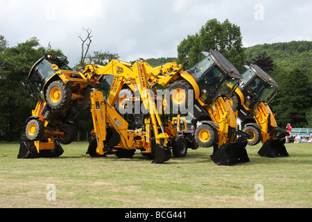 J C Kugeln, JCB Display Team von Ambergate, Derbyshire, England, Großbritannien Stockfoto