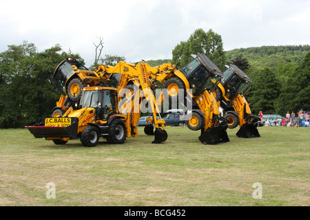 J C Kugeln, JCB Display Team von Ambergate, Derbyshire, England, Großbritannien Stockfoto