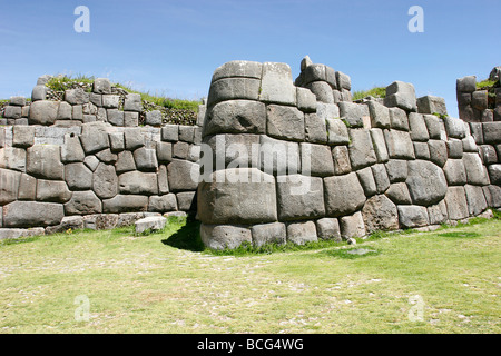 Saqsayhuaman Ruinen in Cusco-Peru Stockfoto