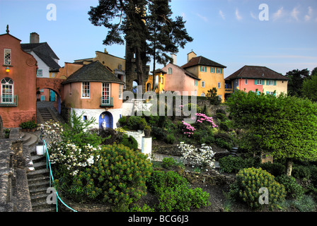 Portmeirion Dorf in Nord-Wales Stockfoto