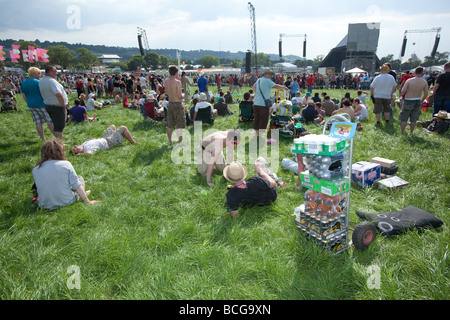 Pyramide-Bühne auf dem Glastonbury Festival 2009 Stockfoto