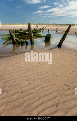 Historischen Schiffswracks, Ainsdale UK Stockfoto