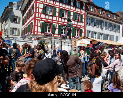Flohmarkt in Winterthur am AfroPfingsten Festival Schweiz Europa