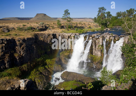 Die White River und der White River Falls State Park in Zentral-Oregon Stockfoto