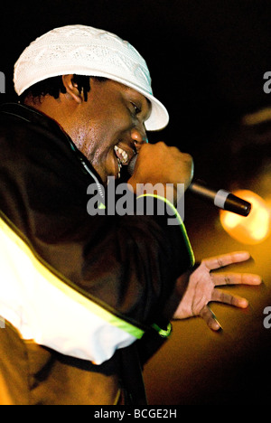 KRS 1 Lawrence Krishna Parker hip Hop Rapper und ein Teil der Boogie down Proudctions Auftritt in birmingham Stockfoto