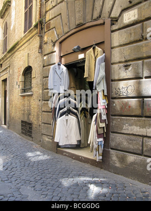 Herren Jacken Shop in via del Pellegrino, Rom Italien Stockfoto