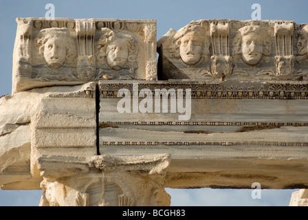 Tempel des Apollon und Athene in Side, Türkei. Stockfoto