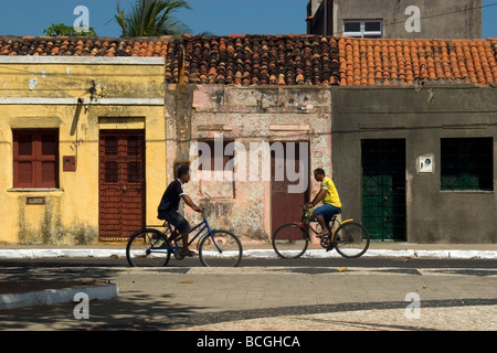 Biker auf den Straßen von Camocim Ceara Brasilien Stockfoto