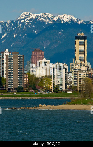 Blick vom Kitsilano Park Vancouver Stockfoto