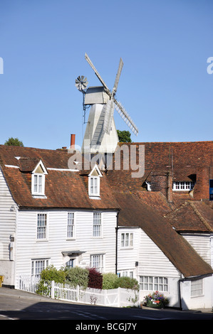 Ansicht der Union Mühle aus Stein Straße, Cranbrook, Kent, England, Vereinigtes Königreich Stockfoto