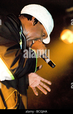 KRS 1 Lawrence Krishna Parker hip Hop Rapper und ein Teil der Boogie down Proudctions Auftritt in birmingham Stockfoto