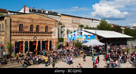 Fete De La Musique Edelweiss Bar Restaurant im Görlitzer Park Kreuzberg Berlin Stockfoto