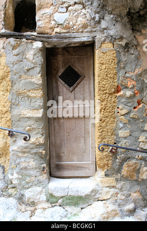 Rustikale Tür Tourrettes Sur Loup Provence Frankreich Stockfoto