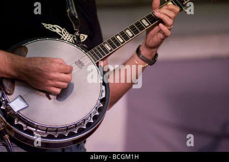 Banjo-Spieler Stockfoto