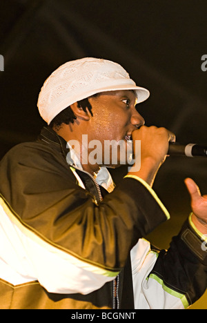 KRS 1 Lawrence Krishna Parker hip Hop Rapper und ein Teil der Boogie down Proudctions Auftritt in birmingham Stockfoto