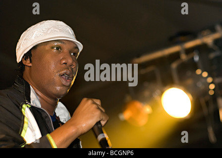 KRS 1 Lawrence Krishna Parker hip Hop Rapper und ein Teil der Boogie down Proudctions Auftritt in birmingham Stockfoto