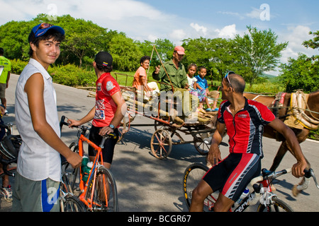 Kuba Guantanamo Radfahrer Stockfoto