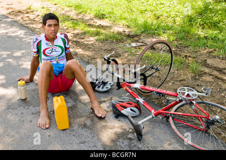 Kuba Guantanamo Radfahrer Stockfoto