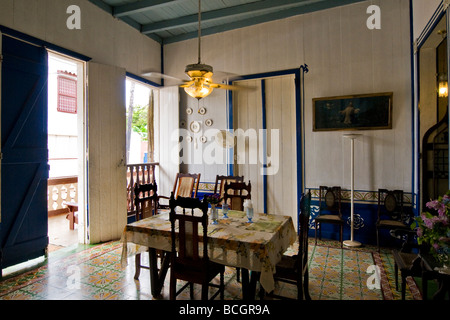 Kuba Baracoa kolonialen restaurant Stockfoto