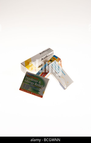 Anti-Histamin für Allergie und Insektenstiche Stockfoto