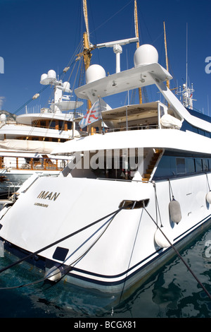Boote und Yachten im Hafen von Monaco Monte carlo Stockfoto