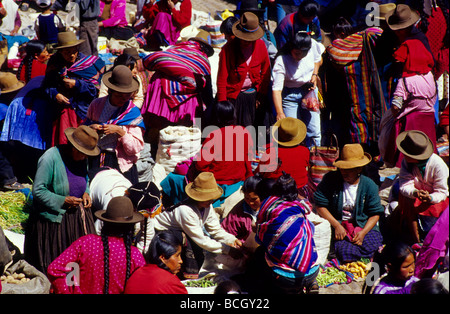 Pisac Markt. Urubamba-Tal. Perú. Stockfoto