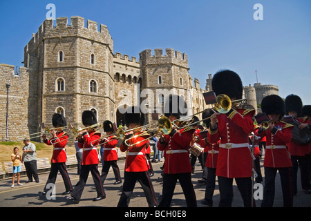 Schloss Windsor ändern des Vereinigten Königreichs wachen Stockfoto