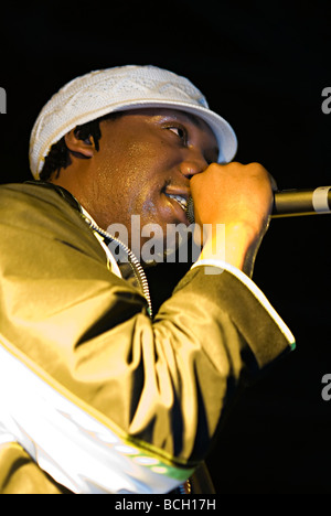 KRS 1 Lawrence Krishna Parker hip Hop Rapper und ein Teil der Boogie down Proudctions Auftritt in birmingham Stockfoto