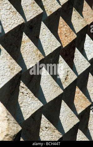 Detail der Fassade des Palazzo dei Diamanti, Ferrara, Italien Stockfoto