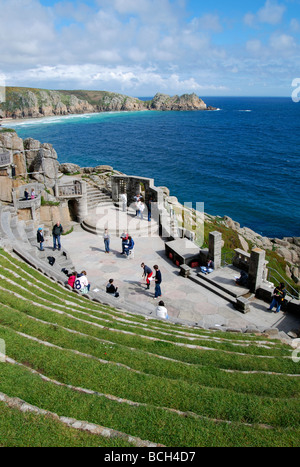 Das Minack Theater auf den Klippen von Porthcurno auf Cornwall uk Stockfoto