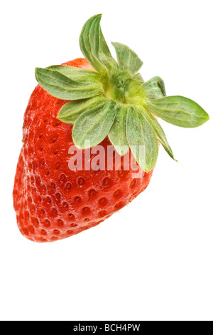 Frische Erdbeeren auf weißem Hintergrund isoliert Stockfoto