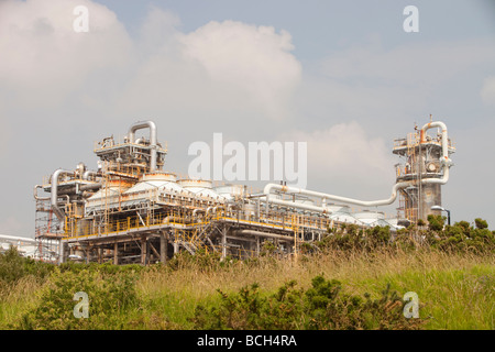 Eine Gasaufbereitungsanlage bei Rampside in der Nähe von Barrow in Furness UK, das Gas aus der Morecambe Bay verarbeitet Stockfoto