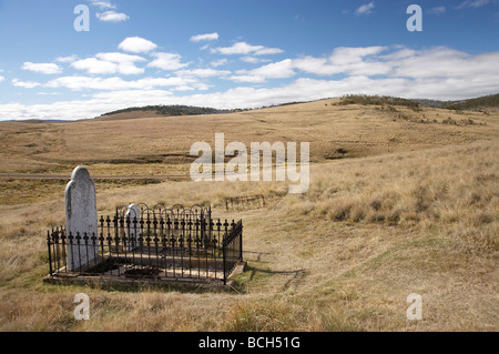 Historische alte Friedhof aufgegeben Gold Rush Town von Kiandra Kosciuszko National Park Snowy Mountains, New South Wales Australien Stockfoto