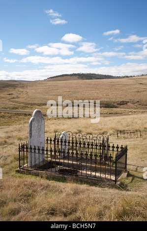 Historische alte Friedhof aufgegeben Gold Rush Town von Kiandra Kosciuszko National Park Snowy Mountains, New South Wales Australien Stockfoto