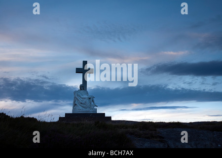 Marianischen Jahr Statue Ziegen Weg Straße Schafe s Kopf Halbinsel in der Nähe von Bantry West Cork Irland Stockfoto