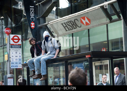 G20-Protest in London 1. April 2009 Stockfoto