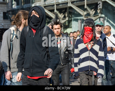 G20-Protest in London 1. April 2009 Stockfoto