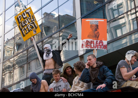 G20-Protest in London 1. April 2009 Stockfoto