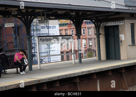 Harlem Bahnhof New York City Stockfoto