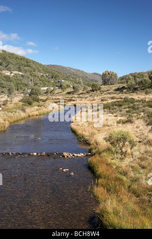 Thredbo Fluss Thredbo Kosciuszko National Park Snowy Mountains, New South Wales Australien Stockfoto