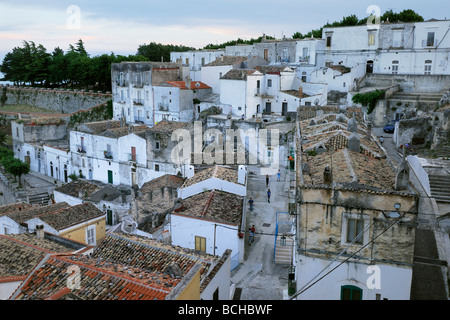 Monte Sant Angelo Apulien Italien Gargano Region charakteristischen weißen Häuser des Bereichs Rione Junno Stockfoto