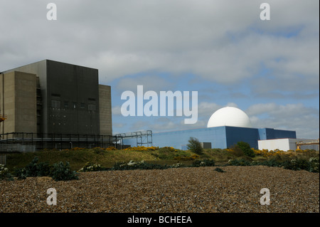 Ansicht von Sizewell A und B Kernkraftwerke in Leiston, Suffolk UK Stockfoto