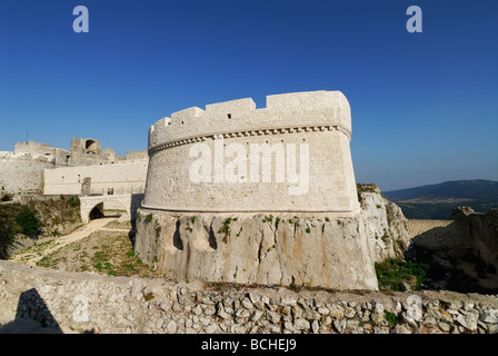 Monte Sant' Angelo Apulien Italien Gargano Region Schloss von Monte Sant' Angelo Stockfoto