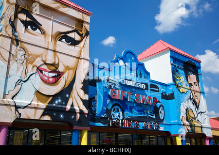 Die Streifen auf die Innenstadt von Kissimmee in Florida USA Stockfoto