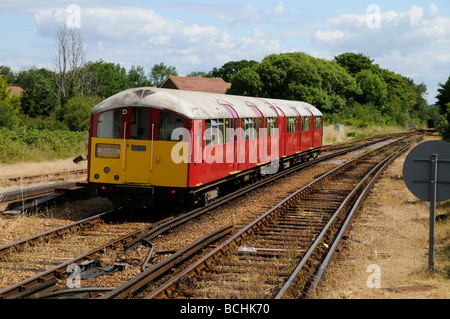 Insel-Linie Personenzug bei Sandown Rail Station Isle Of Wight England UK Stockfoto